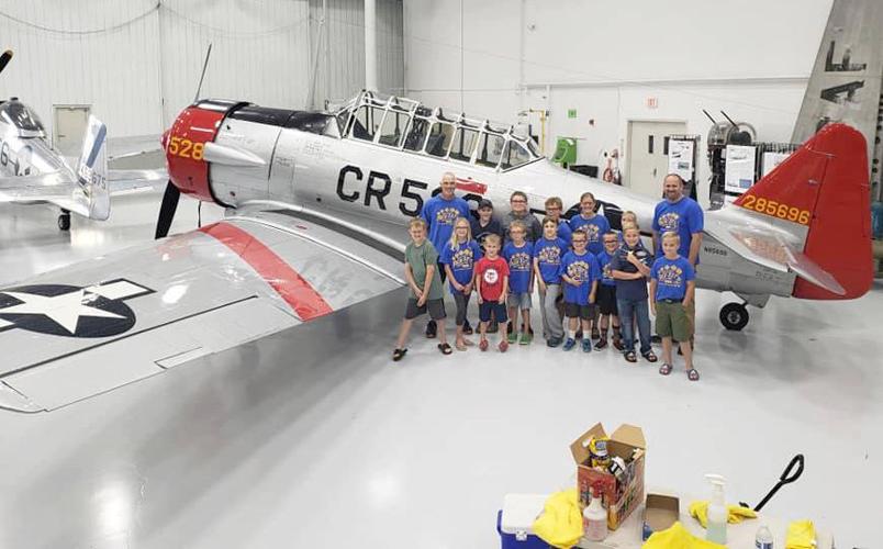 Cub Scout Pack Volunteers at Wings of the North Air Museum