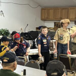 Pack 327 speaking at the monthly Lonsdale American Legion meeting