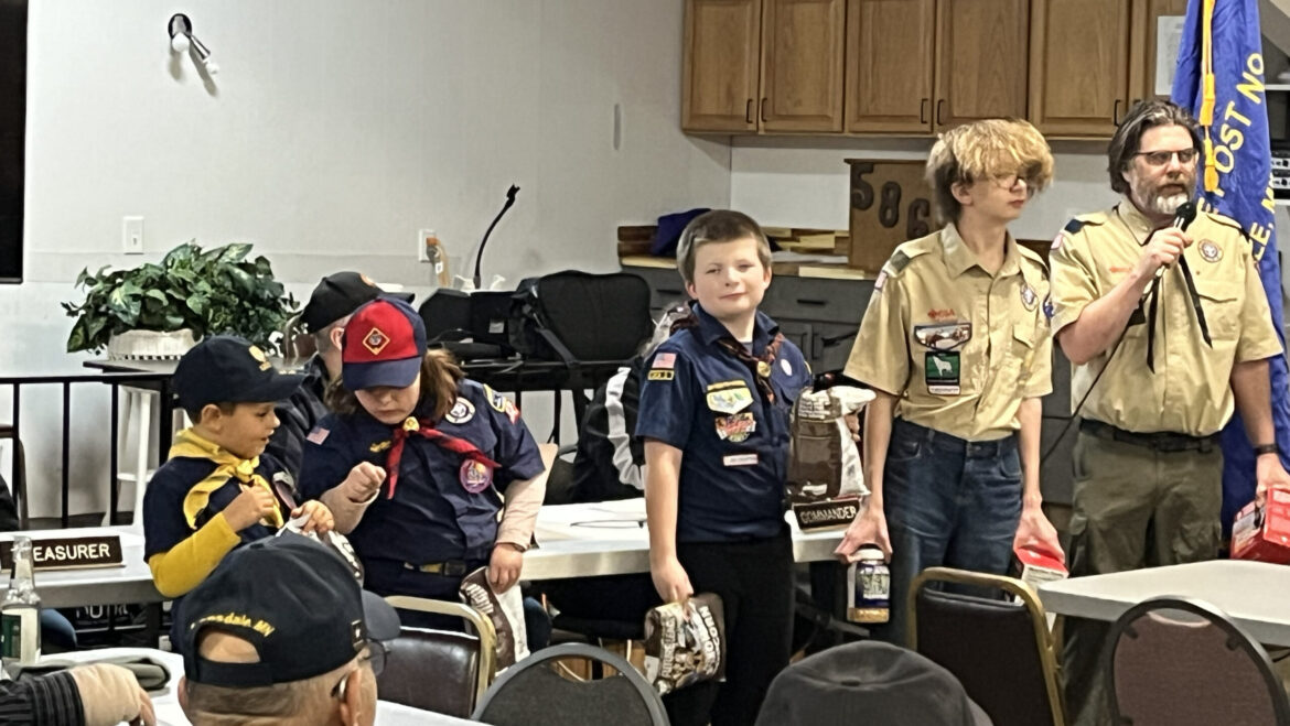 Lonsdale Pack 327 Scouts visit Lonsdale MN American Legion